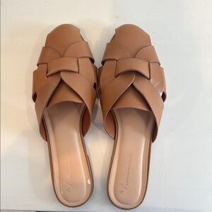 Anthropologie Tan Women's Slide Sandals